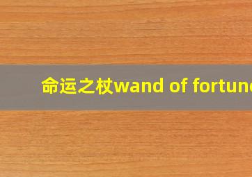 命运之杖wand of fortune